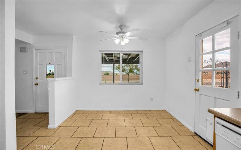 Dining area off Kitchen