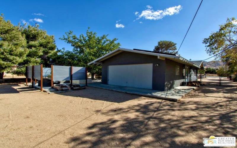 Backyard and garage entry