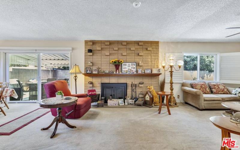 Living Room With A Fireplace