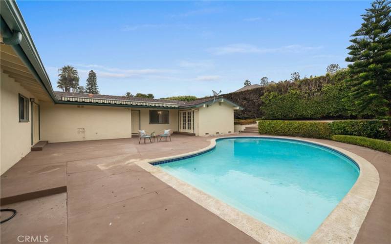 Backyard with a pool