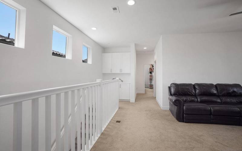 Upstairs Leading to SPACIOUS LOFT!