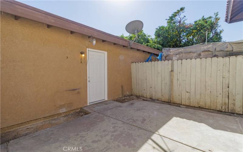 Door to garage.