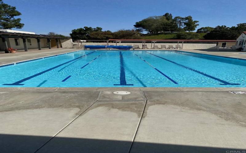 Large heated lap pool