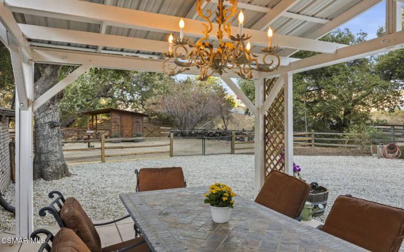 Lookout Gazebo Chandelier to Barn