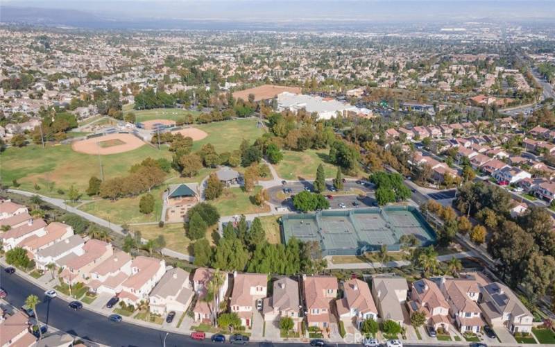 Enjoy stunning distant mountain views along with easy access to sports courts, playgrounds, and a spacious park for endless outdoor activities.