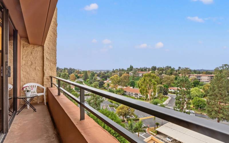 Step-out balcony provides room to sit and enjoy the view