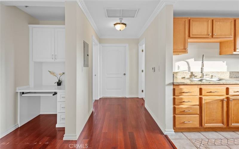 Desk Nook and Hallway