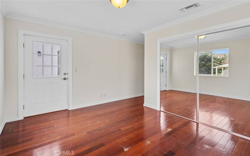 Spacious Closet and Door leading to private en-suite balcony