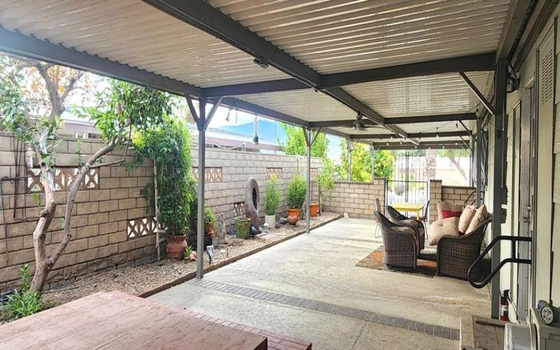 Huge back patio