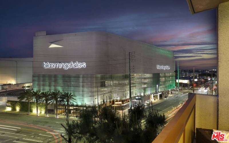 Primary Bdrm balcony overlooking Beverly Center