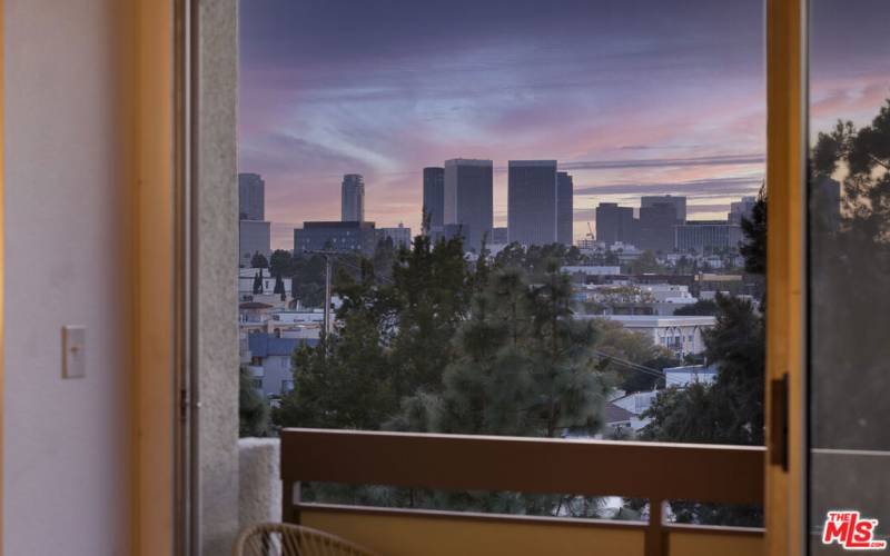 Rear balcony overlooking Century City