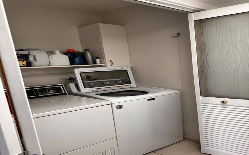 Laundry area in hallway