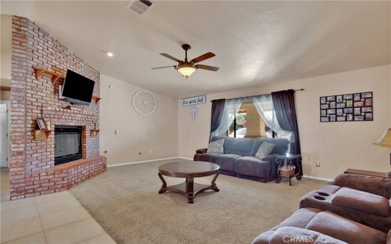 Living Room with Fireplace