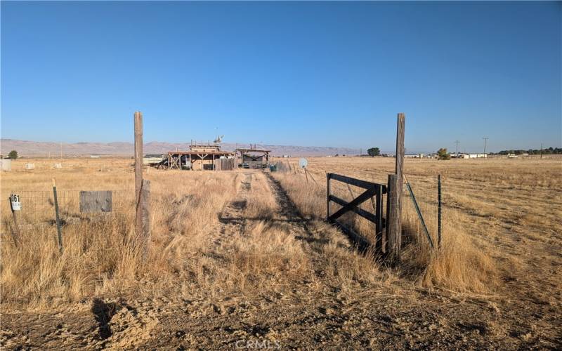 View from front gate to the property