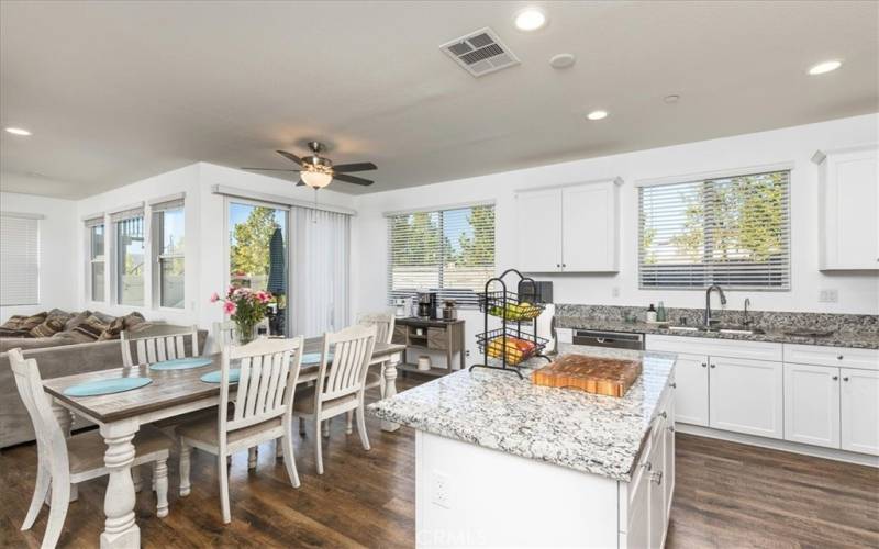 Kitchen and dining area