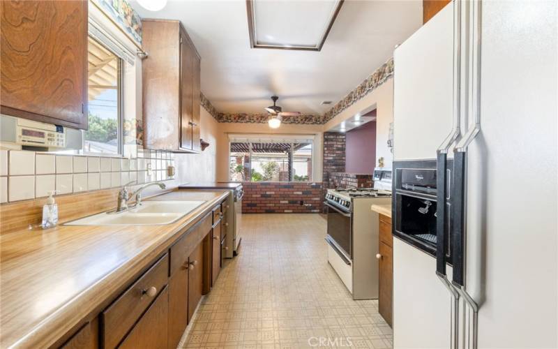 Kitchen towards dining area