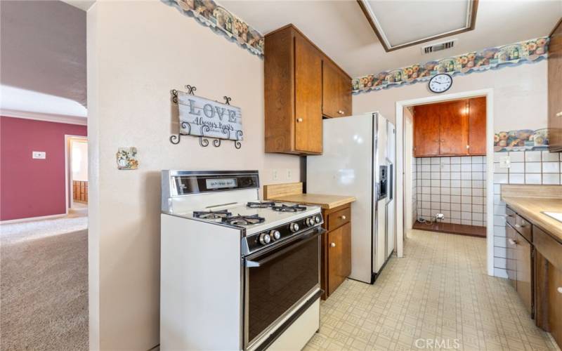 Kitchen towards laundry room