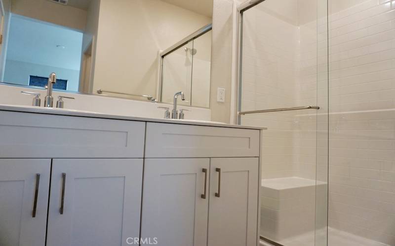 two sinks in the primary bathroom