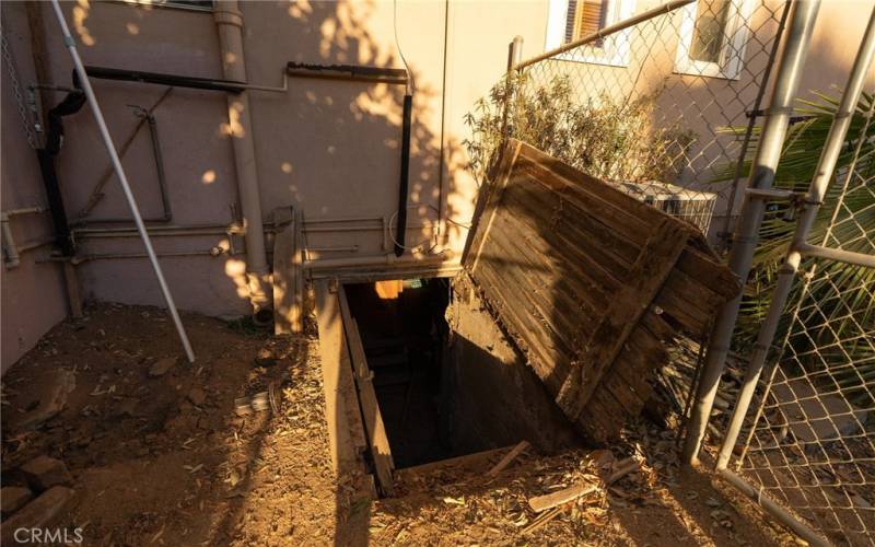 Cellar from backyard