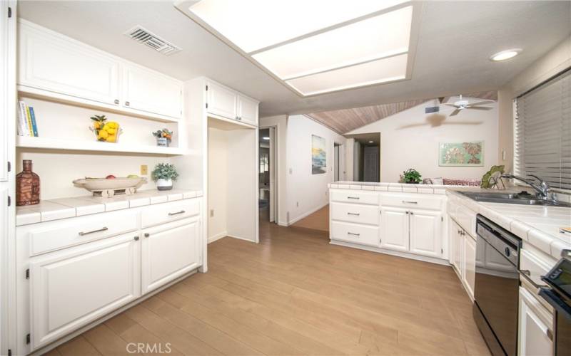 KITCHEN VIEW LOOKING TOWARDS FAMILY ROOM