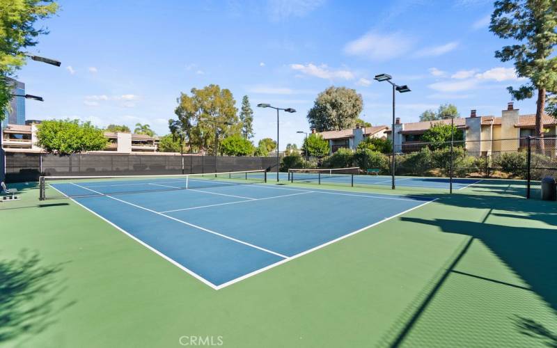 Championship tennis courts w/lights.