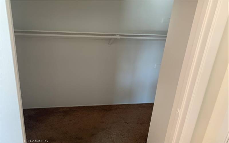 walk in closet in master bedroom