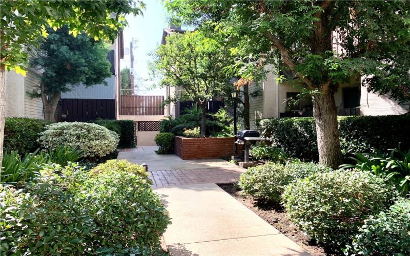 courtyard with BBQ