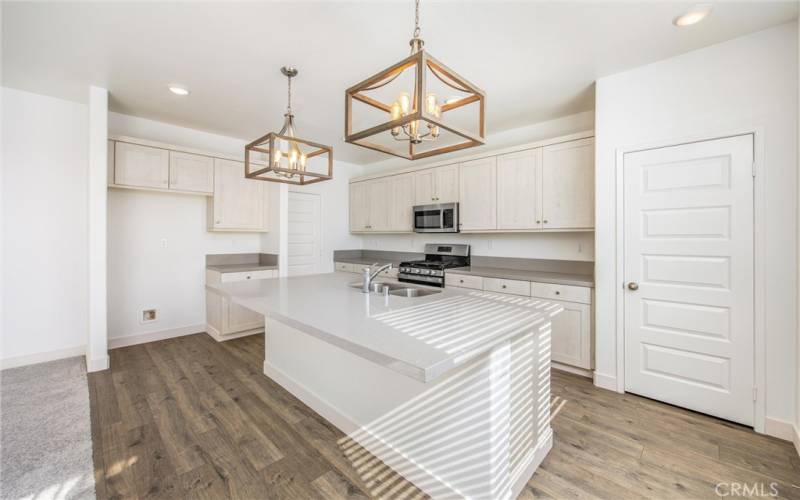 Elegant kitchen with large island