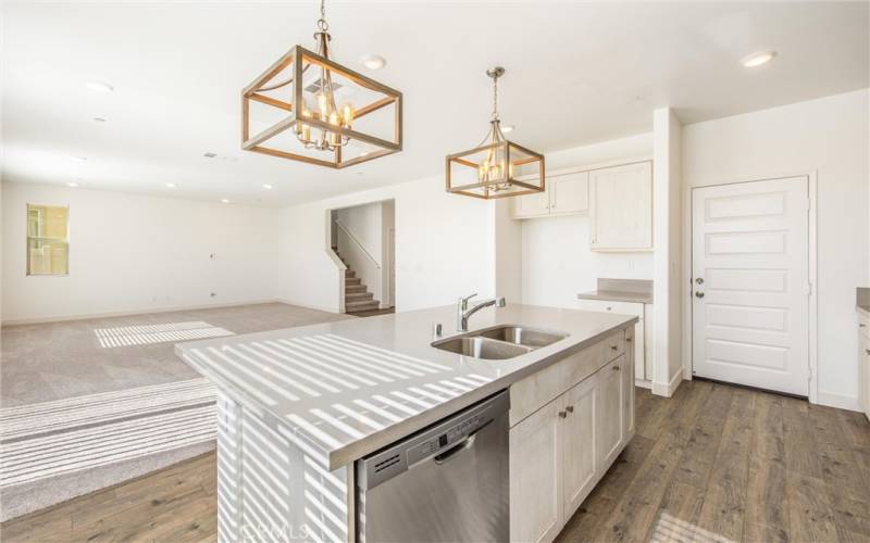 Elegant kitchen with large island