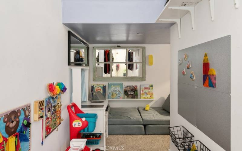 Playroom under stairs