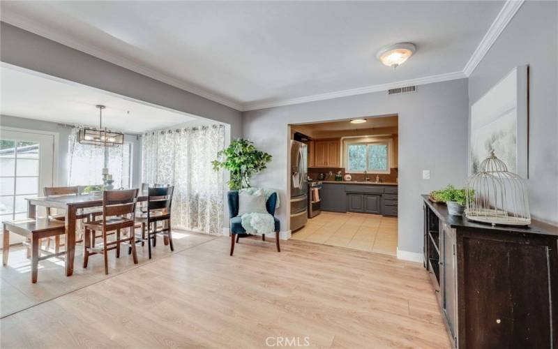 Open Floor Plan of Family Room and Kitchen