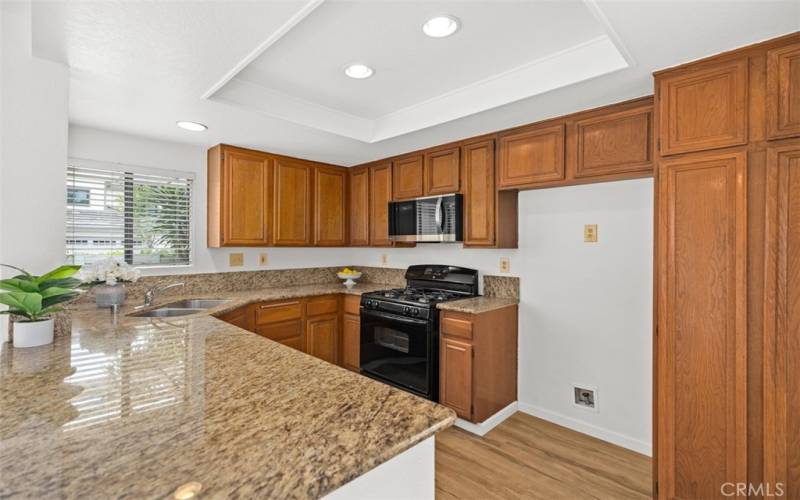 Plenty of counter space for prepping meals.