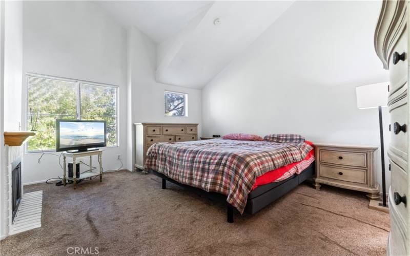 Master Bedroom with Vaulted ceilings