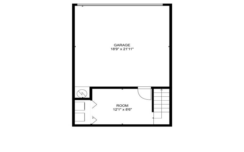 Bottom floor garage entrance with Bonus/ Utility Room and Laundry