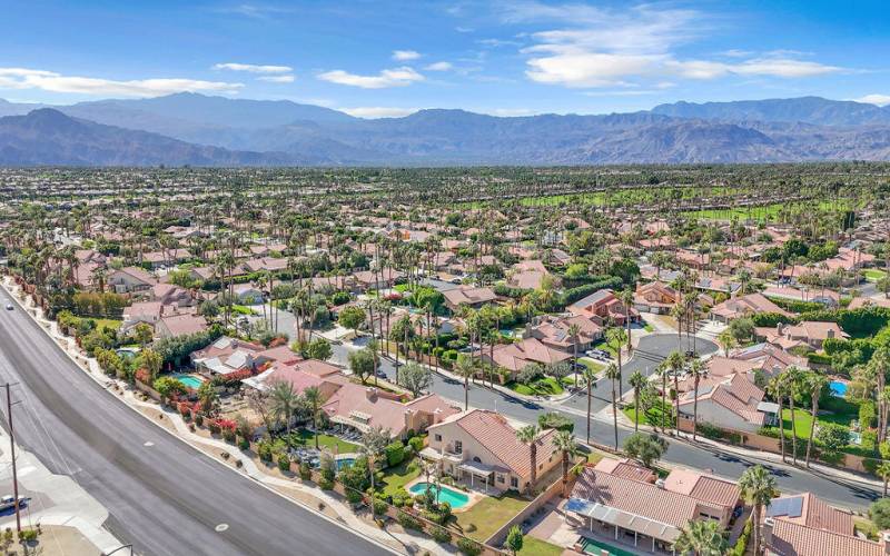 DRONE OVER NEIGHBORHOOD