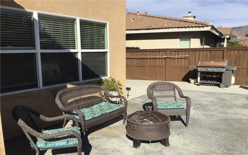 back yard sitting area