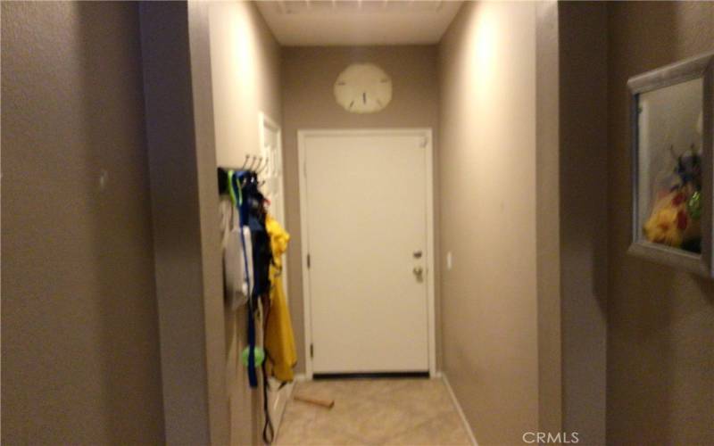 Hallway leading to Two Car Garage