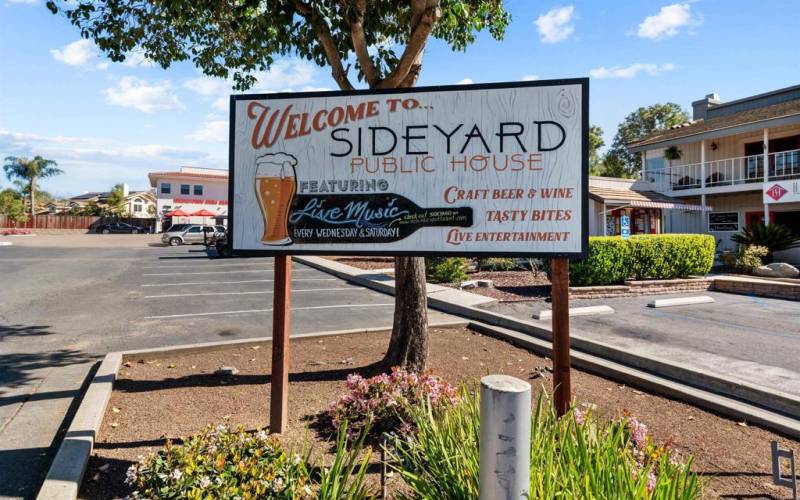 The Sideyard - Our local Restaurant/Bar