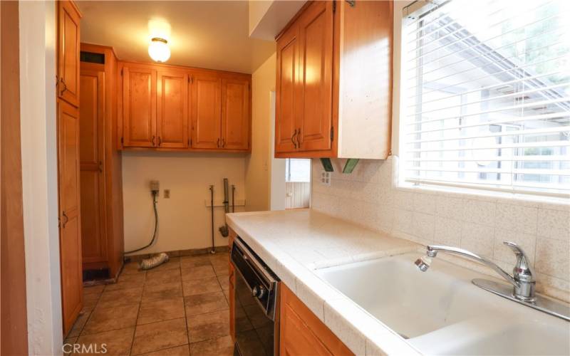 Kitchen to laundry area