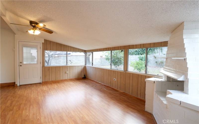 Sunlit family room