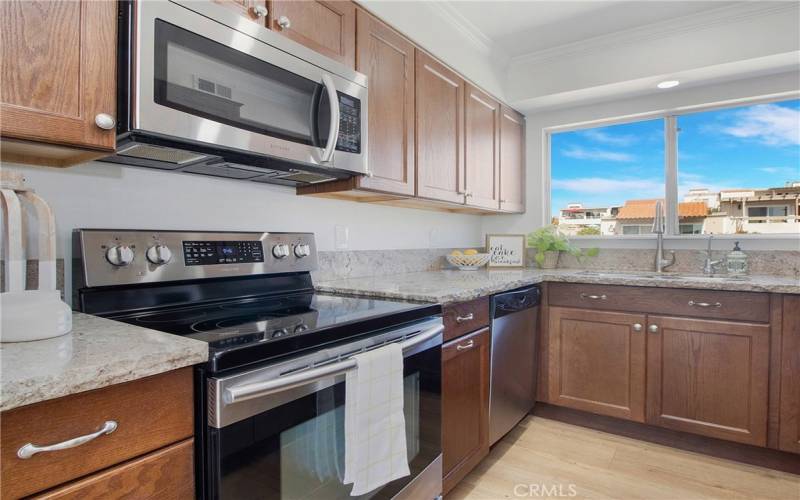 updated Kitchen with stainless steel appliances