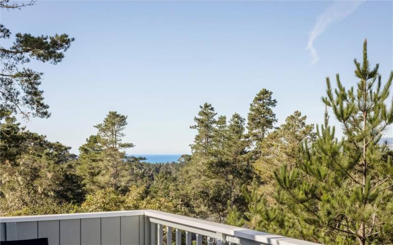 View of ocean from deck.