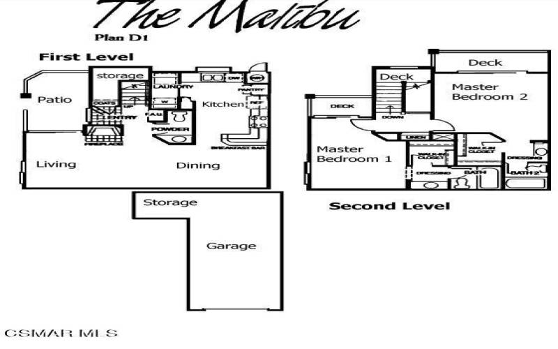 The Malibu Townhome Floor Plan