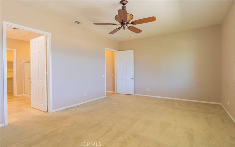 Guest/front bedroom with adjoining bath.