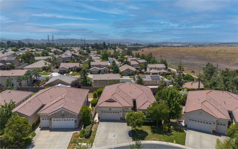 Aerial view of home.