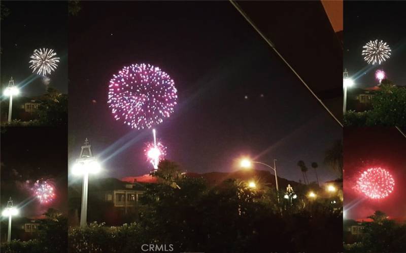 Fireworks from the front yard