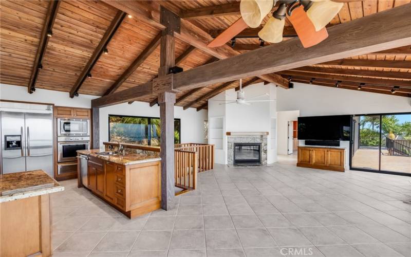 Kitchen open to living room