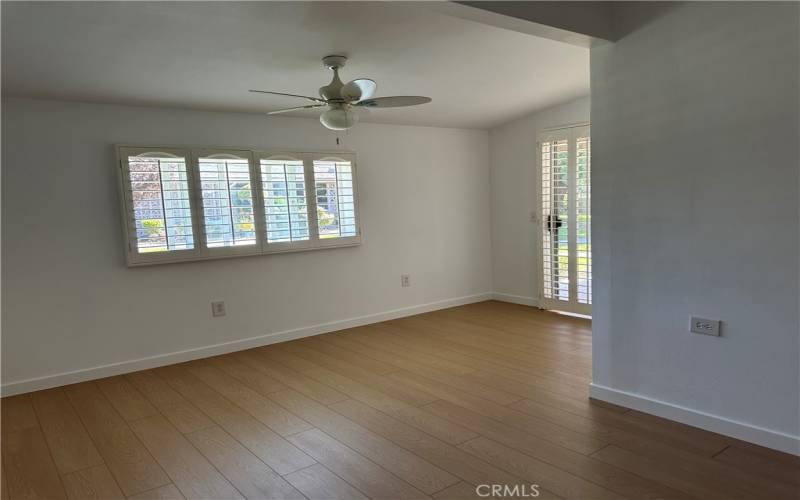 Extra space in primary bedroom with slider to front porch