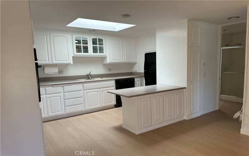 Note skylight in kitchen gives lots of natural light