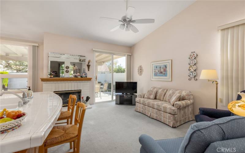 Family room off the kitchen.